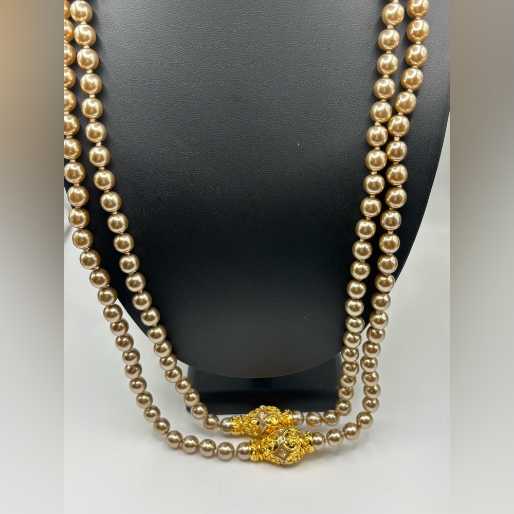 Joan Rivers Gold Pearl Necklace